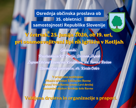 Osrednja občinska proslava ob dnevu državnosti - tradicionalno ob osamosvojitveni lipi v Kotljah