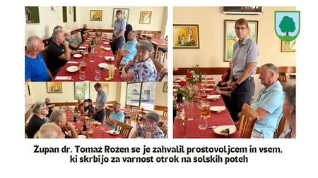 Župan se je zahvalil prostovoljcem in vsem, ki skrbijo za varne šolske poti
