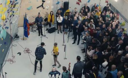 Otvoritev Plezalnega centra  - plezalec Gregor Vezonik