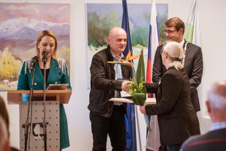 Prejemnik Velike plakete ob 110-letnici ČD Ravne, prevzemnik predsednik Andrej Lah