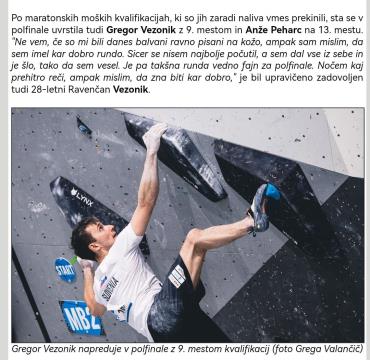 Gregor Vezonik v polfinalu 