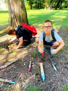 Pod krošnjami dreves v Grajskem parku