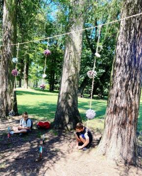 Pod krošnjami dreves v Grajskem parku