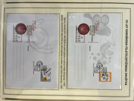 V počastitev 75-letnice delovanja društva in 150-letnice Svetovne poštne zveze