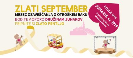 Mesec september - zlati mesec - ozaveščanja o raku pri otrocih in mladostnikih
