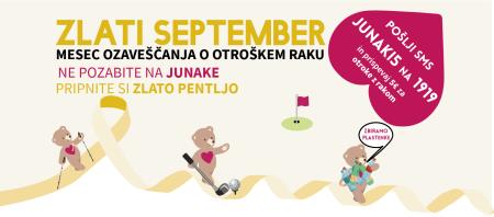Mesec september - zlati mesec - ozaveščanja o raku pri otrocih in mladostnikih