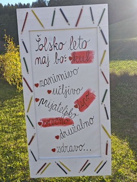 Kreacija za prvi šolski dan na Brdinjah