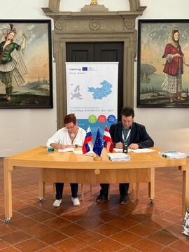 Podpis dveh pogodb o sodelovanju v okviru Interreg programa Slovenija–Avstrija 2021–2027