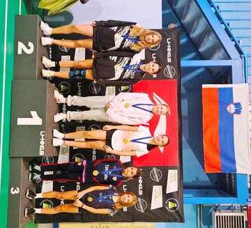 Nuša Potočnik, Lia Duler (BK Karizma), Pia Krizmanić, Erika Želj (BK Mengeš, BK Kungota) ter Kim Pavčič, Ina Bizjan (BK Medvode, BK Pišece), Foto: Zala Duler Tratnik